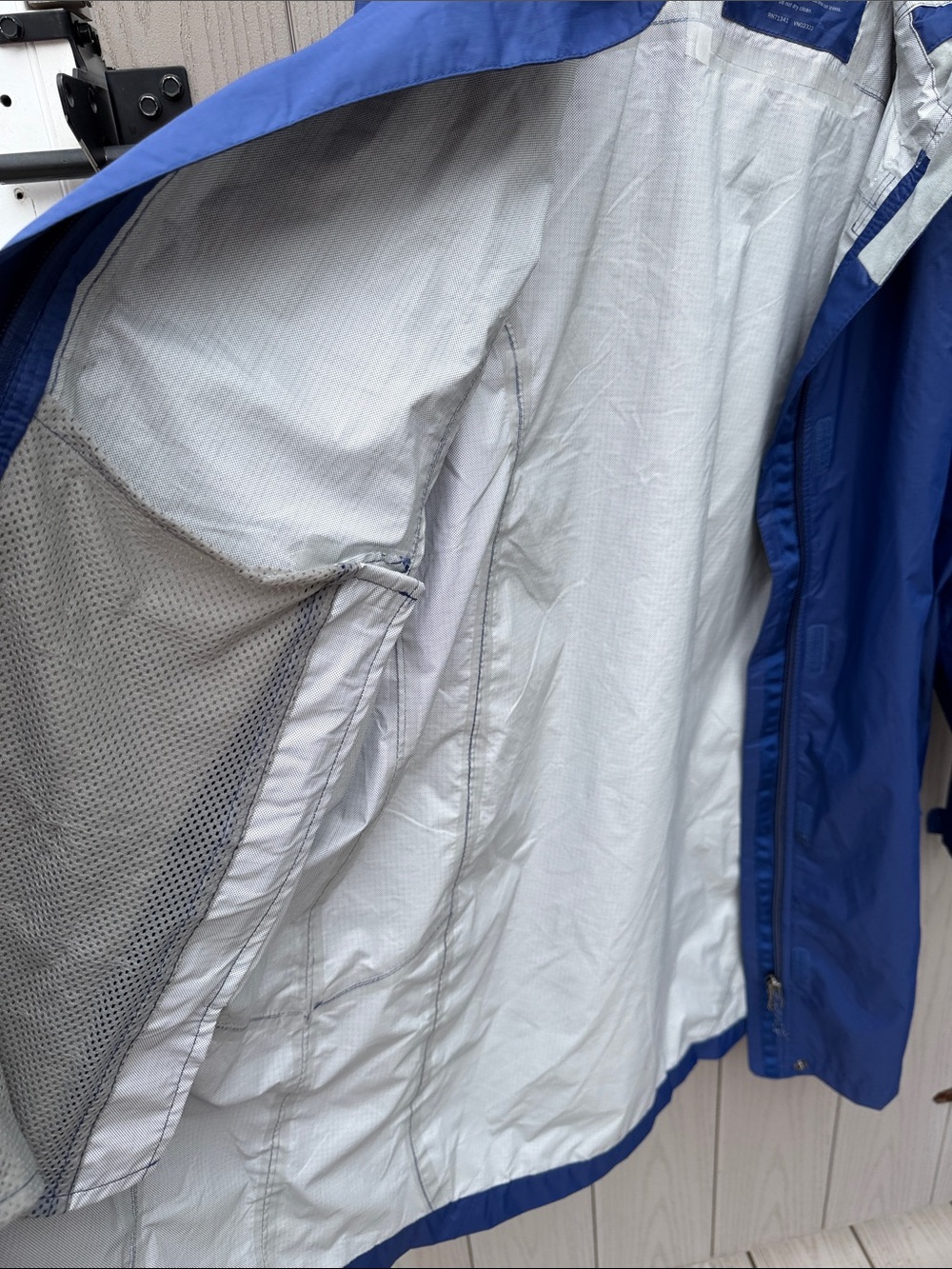 L.L. Bean Royal Blue Hooded Trench Coat - Picture 7 of 10